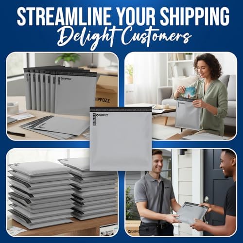 Shippozz 9x12 Poly Mailers 1000 Pack, Durable Waterproof Polymailers for Shipping Clothes, Self Seal Mailing Bags for Small Business Packaging Supplies, Mailing Envelopes for Books, and Accessories - Image 5