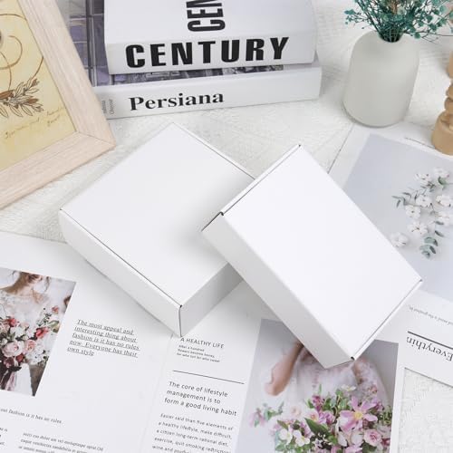 50 Pack 6x4x2 in Shipping Boxes, White Shipping Boxes for Packaging Small Business, Medium Corrugated Cardboard Mailer Boxes - Image 5