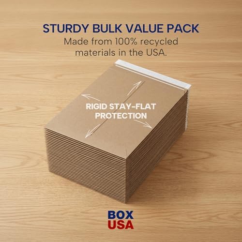 Tape Logic 6 x 6' Stayflats Brand Rigid Flat Mailers, Kraft (Pack of 200) Photo Document Mailers, Peel & Seal Closure, Tear Strip Easy Opening. - Image 5
