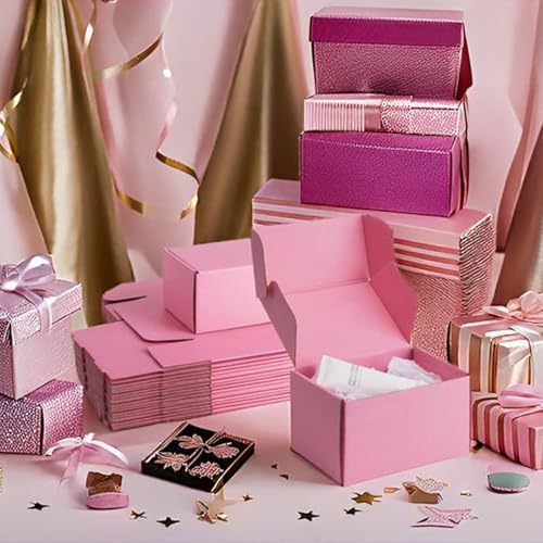7x5x4 inch Pink Shipping Boxes for Small Business- Set of 25 - Image 5