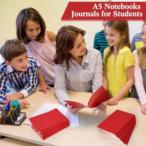 Mimorou 100 Pcs A5 Journals Notebooks Bulk,Red,Lined - Image 6