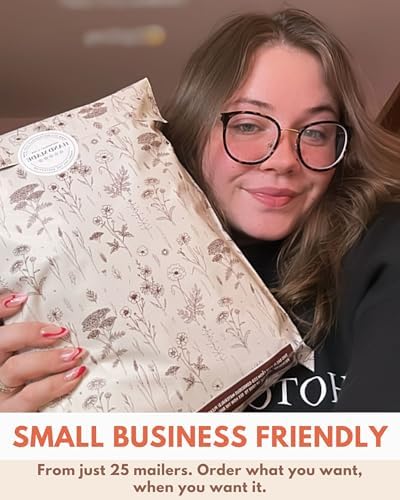 Poly Mailers 6x9-100 Pack Biodegradable Shipping Bags for Stationery and Small Accessories - Impack Self-Seal Waterproof Thick Mailing Envelope for Small Items - Wildflower - Image 5
