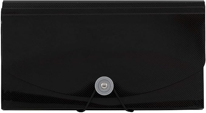 JAM PAPER Accordion Folders - 13 Pocket Plastic Expanding File - Check Size - 5 x 10 1/2 - Black - Sold Individually - Image 3