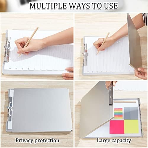Henoyso 4 Pcs Aluminum Storage Clipboards Bulk Letter Size Form Holders - Image 4
