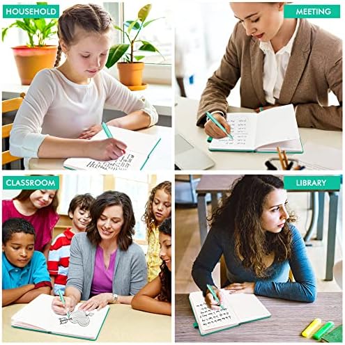 feela 24 Pack Journal Notebook Bulk for Work, Business Notebook Hardcover Lined Writing Journal with Pen Holder for Men Women Note Taking, with 24 Black Pens, 120 GSM, 5.1”x8.3”, A5, Aqua - Image 7