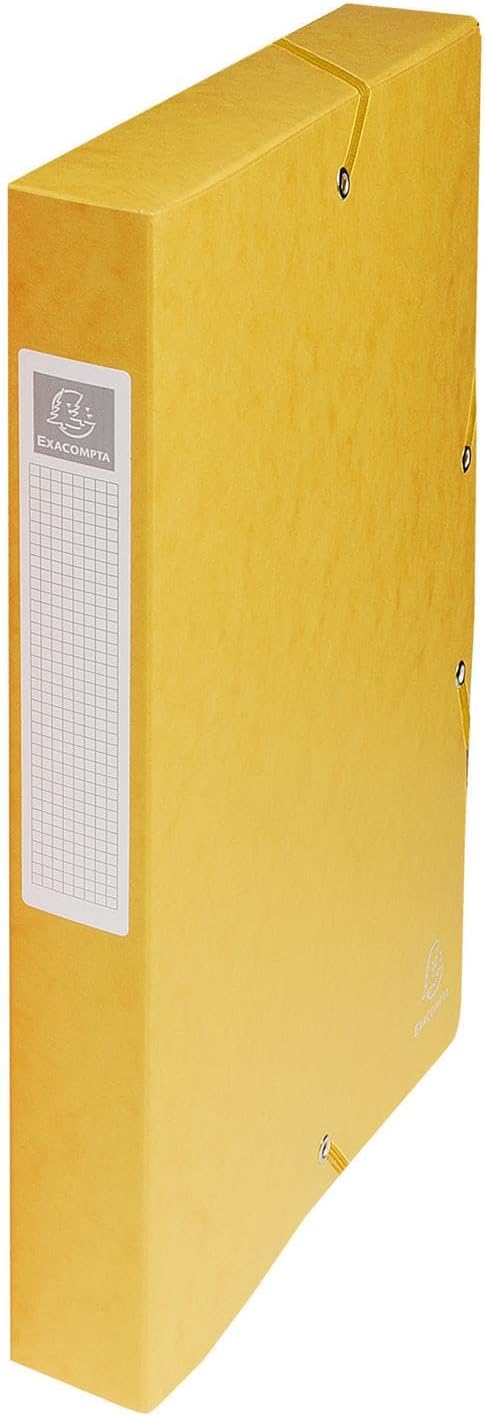 Exacompta - Ref 50400E - Elasticated Filing Boxes - 240 x 320mm in Size, Suitable for A4 Documents, 40mm Spine with Label - Assorted Colours (Pack of 8) - Image 4