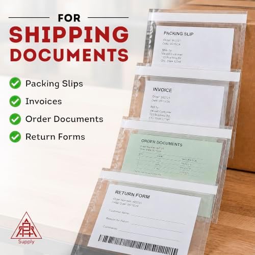 APQ Supply Clear Packing List Envelopes, 5.5 x 10 Inch Self Seal Shipping Document Pouches, 1000 Pack for Business Warehouse E Commerce Fulfillment and Shipping Departments - Image 5