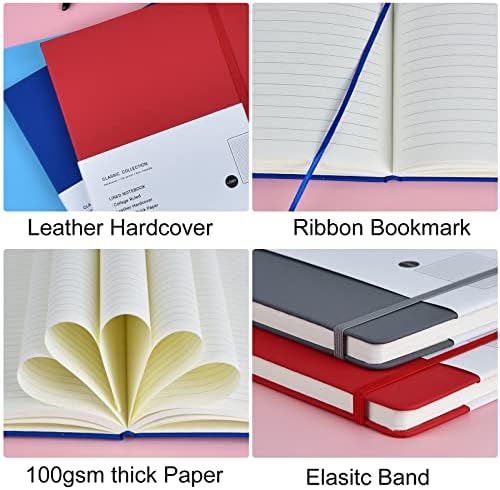 Coopay 12 Pack B5 Notebooks Journal College Ruled Composition Notebooks Classic Hardcover Lined Journals for Office Home School Business Writing Notes, 10.2" x 7.5", 100GSM Thick Paper (Multicolor) - Image 3