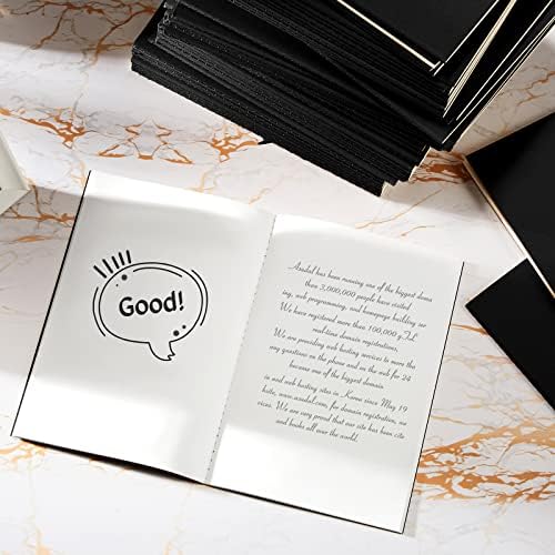 Mimorou 100 Pcs A5 Journals Notebooks Bulk,Black,Blank - Image 4