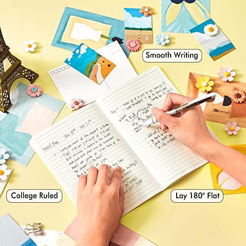 feela 36 Pack Soft Cover Journal Bulk, Lined Blank Travel Journal for Women Men Writing, Notebooks College Ruled for Work, Note Taking Notebook School Business Supplies, 8.2” x 5.5”, A5, Lemon Yellow - Image 3