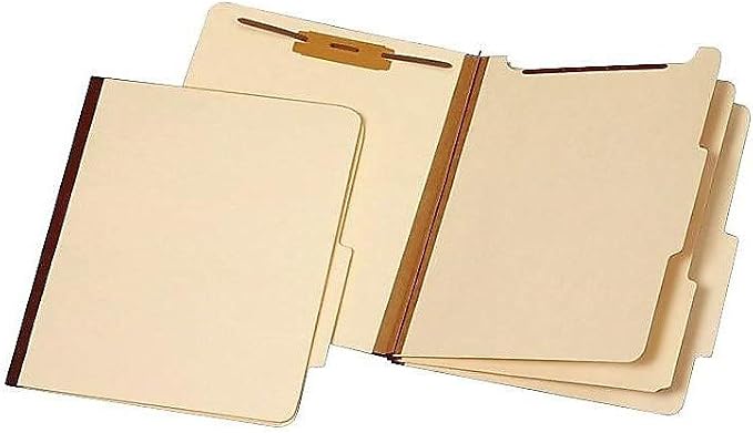 Staples Pressboard Classification Folder, Letter Size, 2/5‑Cut Top Tab, Manila, Durable Construction, 10/Box - Image 6