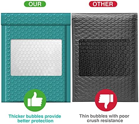 METRONIC Bubble Mailers 6x10" Padded Envelopes Forest Green 300 Pack Sealed - Image 4