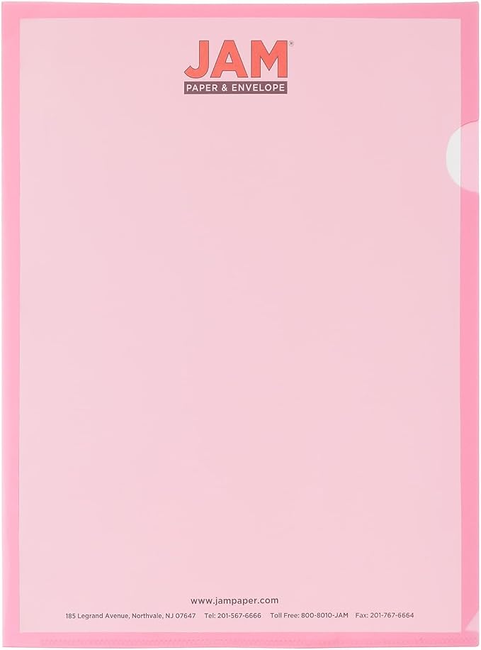 JAM PAPER Plastic Sleeves - Letter Size - 9 x 11 1/2 - Red Project Pockets - 12 Page Protectors/Pack - Image 2
