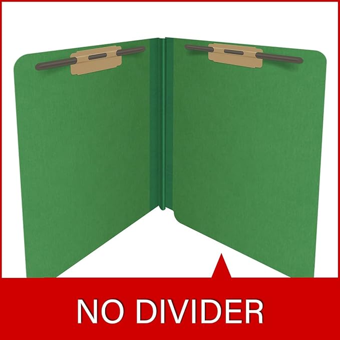 25 Pt. Pressboard Classification Folders, Full Cut End Tab, Letter Size, No Dividers, Moss Green (Box of 25) - Image 8