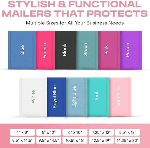 Light Pink Bubble Mailers 9.5x14.5 Poly Padded Envelopes #4 200 Pack - Image 3