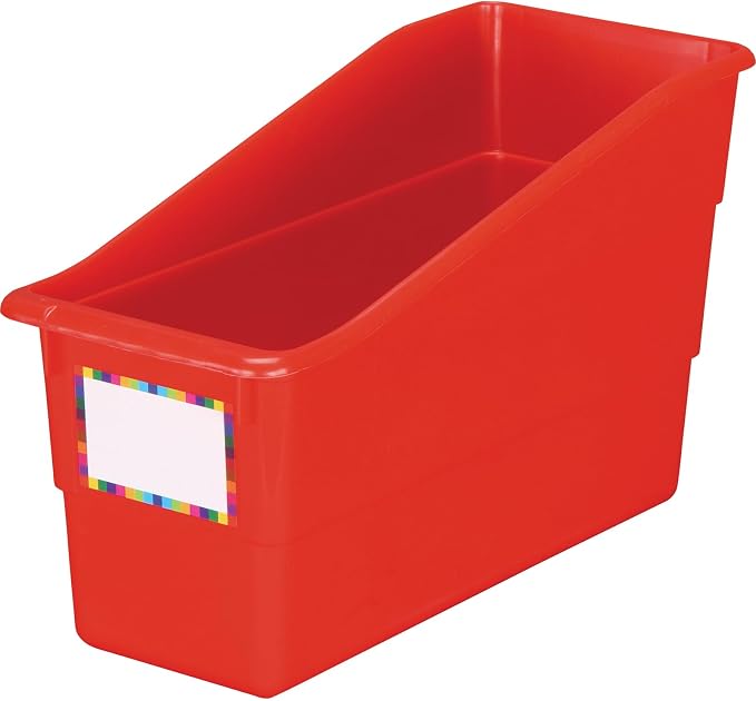 Really Good Stuff Durable Book & Binder Holders, 12-Pack, Red | 5.5" x 12.5" x 7.5", Classroom Organization, Storage Solution, Sturdy & Versatile - Image 4