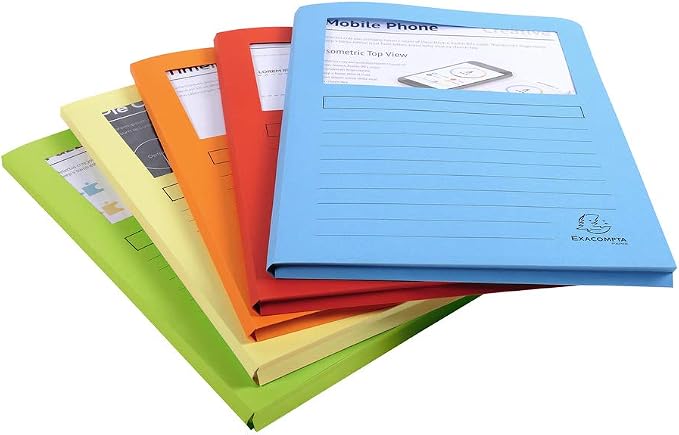 Exacompta Super Window Folders, A4, 160 g - Assorted Colours, Pack of 50 - Image 7