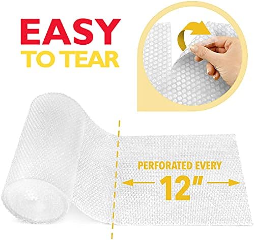 12 inch x 30 ft Bubble Cushioning Wrap, Perforated Every 12" Protective Packing Moving & Shipping Supplies for Boxes & Fragile Items (Pack of 2) - Image 2