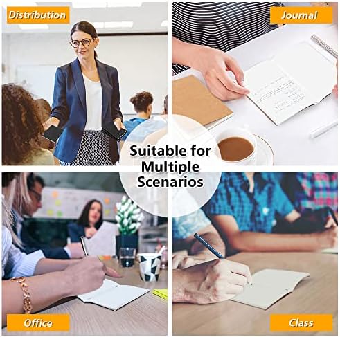 feela 170 Pack Blank Kraft Notebooks, Unlined Sketchbook Mini Cute Note Pad for Drawing Writing, Journal Bulk For Kids Students Office School Supplies, A6, 48 Pages, 4.25” X 5.5”, Black and Brown - Image 7