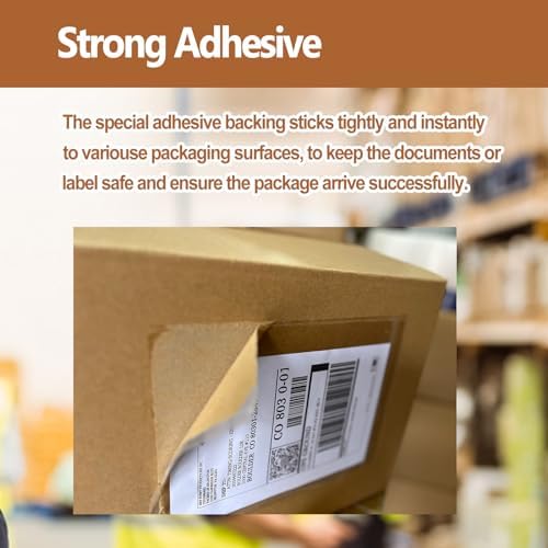 BEUYI 2.5 Mil Premium 7"x10" Clear Adhesive Shipping Label Pouches, Packing List Envelopes, Sturdy Plastic Shipping Documents Sleeves/Protector (100 Pack) - Image 3