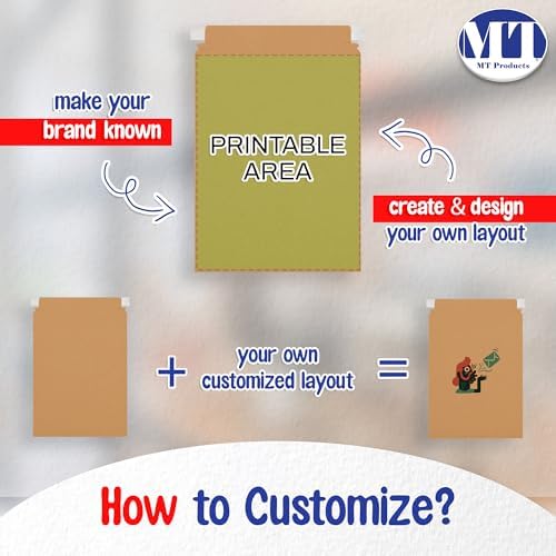 MT Products Custom Printed Mailer Envelopes with Self-Seal Tape 7" x 9" – Keeps Delicate Items Safe - Image 5