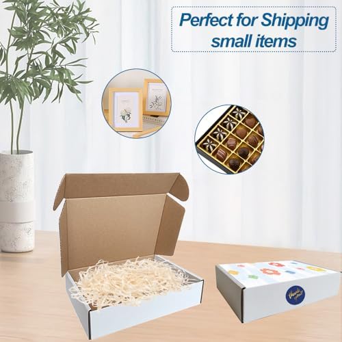 ROTCH 9x6x2'' Small Shipping Boxes, 25 Pack White, Cardboard Corrugated Mailers (M962-25-W) - Image 5