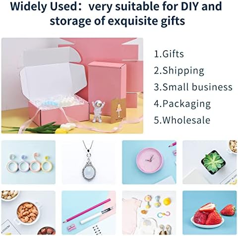 SNOGSWOG 28 Pack 10x8x3 inches Pink Shipping Boxes for Small Business, Small Corrugated Cardboard Gift Box for Mailing,Shipping,Storing,Gifts Wrapping - Image 6
