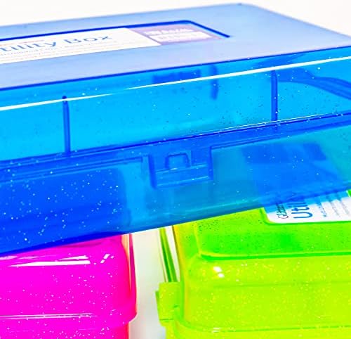 BAZIC PRODUCTS Glitter Multipurpose Pencil Box, Stackable, 4-Set - Image 7