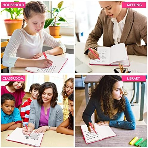 feela 12 Pack Notebooks Journals Bulk, Hardcover Notebook Classic Ruled Lined Journals with Pen Holder for Women Girls School Business Supplies, with 12 Black Pens, 120 GSM, 5.1”x8.3”, A5, Berry - Image 7