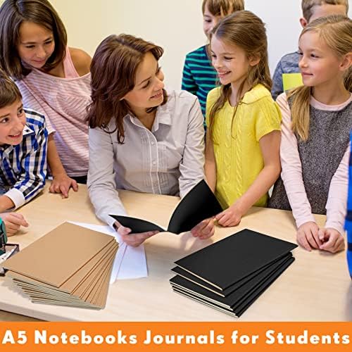 Mimorou 100 Pcs A5 Journals Notebooks Bulk,Brown,Lined - Image 5