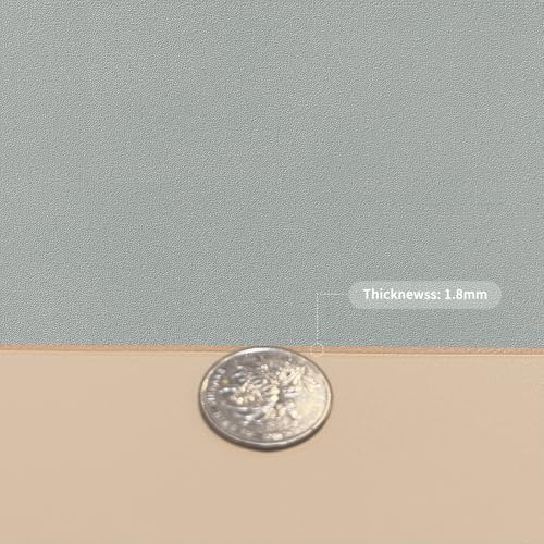 Faux Leather Table Cover,1.8mm Thick,48x72 Inch Table Protector,Table Protector for Dining Room Table,Dining Table Cover,Table Cover Protector,Table Protector Pad(Light Brown+Gray,48x72) - Image 3