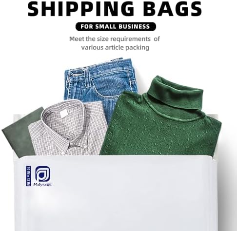 POLYSELLS 1000 pcs 10x13 Inches White x Silver Poly Mailers Shipping Envelopes, Strong Adhesive Sealing, Waterproof, and Tear-resistant Postal Mailing Bags for Clothing and Accessories - Image 3