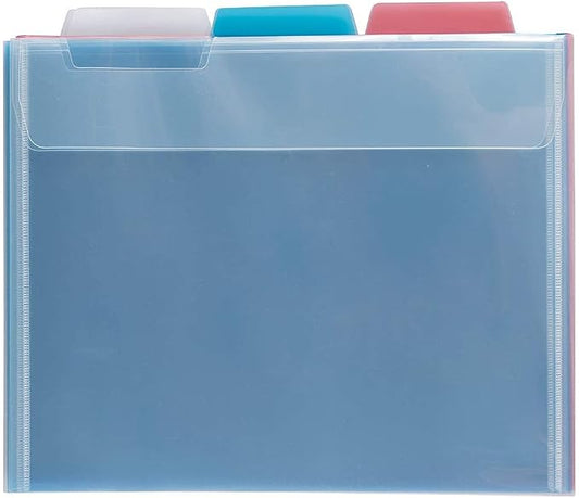 JAM PAPER Plastic File Folders - Letter Size - 9 x 11 1/2 - Assorted Colors - 6/Pack by JAMPaper