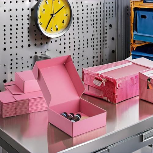 8x8x3 inch Pink Shipping Boxes for Small Business- Set of 25 - Image 5