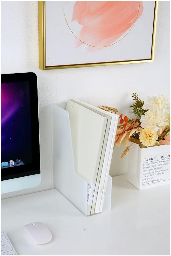 YBM Home Vertical File Bins Organizer Open Front Design for Easy Access to Files, Documents, and Magazines, Ideal for Home Office, Work Desktops, or School, Medium, 1260-1 - Image 3