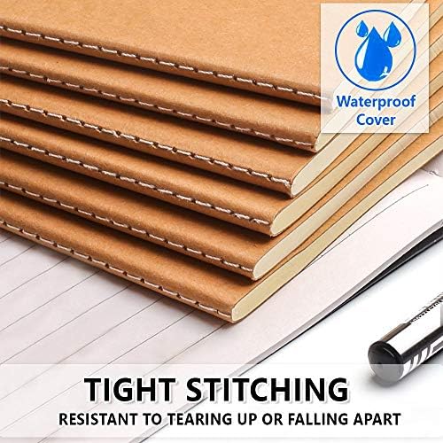 feela 30 Pack Kraft Notebooks, A5 60 Lined Pages Notebooks and Journals for Women Girls Students Making Plans Writing Memos Office School Supplies, 8.3 X 5.5 in - Image 4