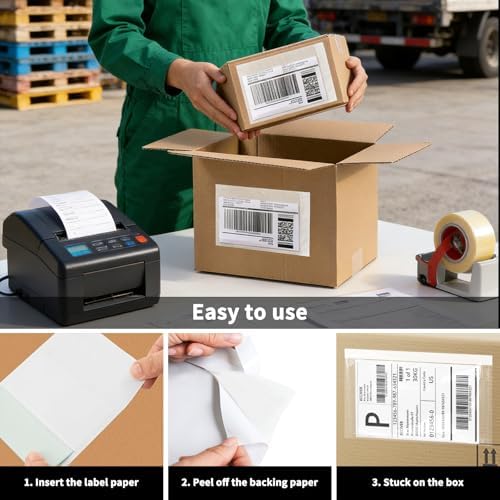 9527 Product 6" x 9" Clear Adhesive Top Loading Packing List Clear Shipping Pouches, Mailing/Shipping Label Envelopes (400 Pack) - Image 4