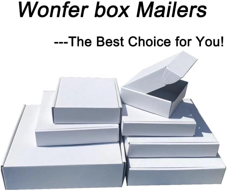 50 Pack,vinyl shipping box,12.5x12.5x2inch, Easy-Fold Shipping Box, White, - Image 7