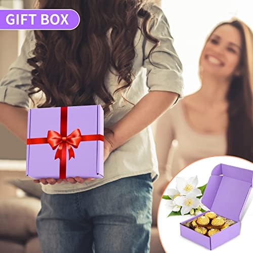 25 Pack Small Shipping Boxes Purple Corrugated Cardboard Box 9x6x2 inches，Corrugated Box for Packaging Small Business,Mailing Packing Literature Mailer,Shipping Gift Boxes - Image 5