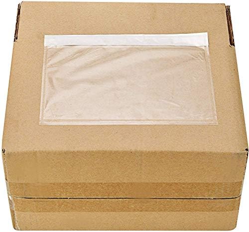 SJPACK 1000 7.5" x 5.5" Clear Adhesive Top Loading Packing List/Label Envelopes Pouches - Image 3