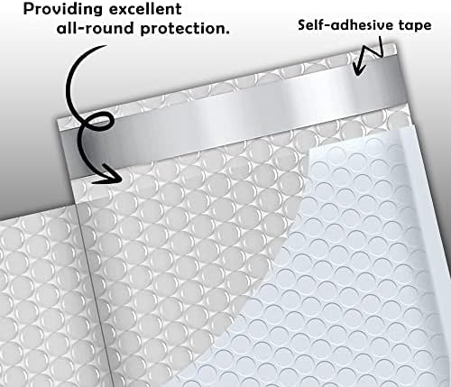 Yens Bulk Color Bubble Mailers Padded Shipping Envelopes, Self-Sealing, Water-Resistant, Multiple Colors, for E-commerce and Business Mailing (White, 6" x 10") - Image 3