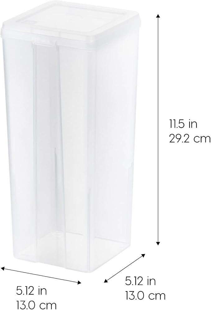 IRIS USA Flip Top Storage Containers |Made in USA| Large (4-Pack) - Clear | Vertical Bins with Removable Lids for Organizing Office, Craft, Pantry, Art, Ephemera & Study Supplies - Image 4