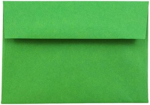 JAM PAPER 4Bar A1 Colored Invitation Envelopes - 3 5/8 x 5 1/8 - Green Recycled - 50/Pack by JAMPaper