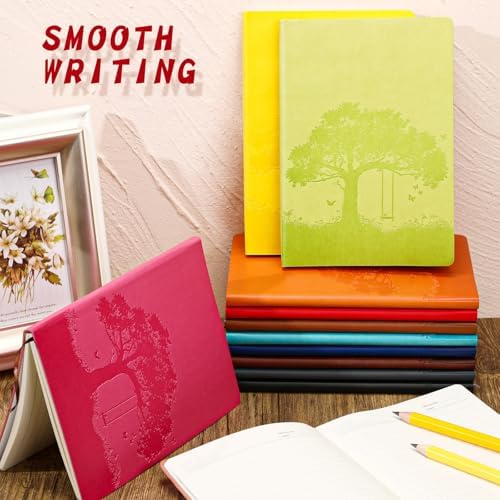 TaoBary A5 PU Leather Journals Bulk Colorful Tree Journal Notebook Soft Leather Cover Lined Ruled Writing Notebook for Back to School Office Group Team Volunteer(Bright Colors,36 Pcs) - Image 3