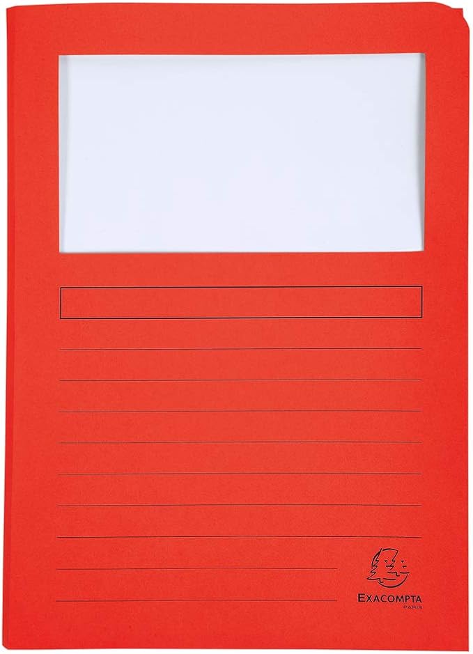 Exacompta Super Window Folders, A4, 160 g - Assorted Colours, Pack of 50 - Image 4
