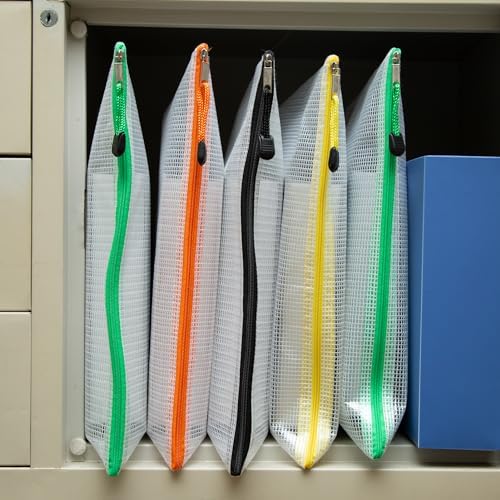72pcs Mesh Zipper Pouch Bags,A4 Letter Size Zipper Mesh Document Pouch - Image 7