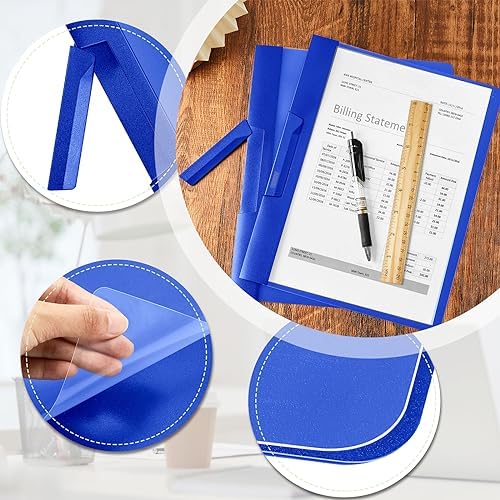 Maitys 25 Pack Clear Report Covers with Clip, Blue - Image 5