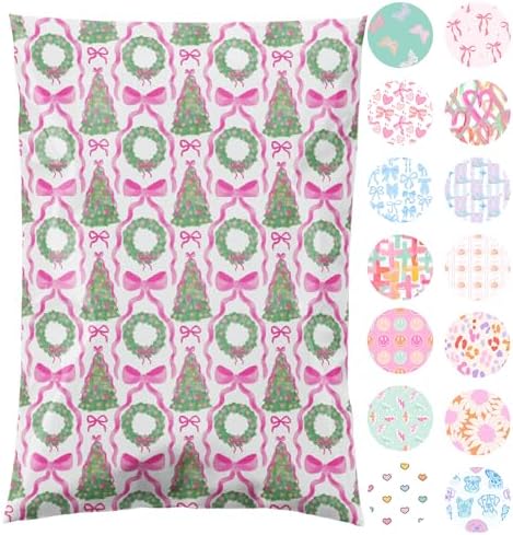 Pretty Package Store Poly Mailers 6x9, Coquette Christmas,100 Pack by PrettyPackageStore