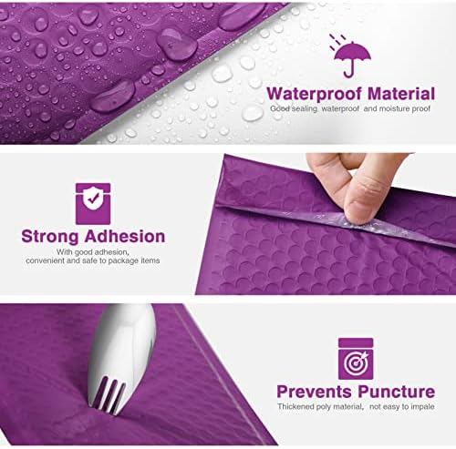Metronic 6x10" Bubble Mailers 100 Pack Self-Seal Padded Envelopes Violet - Image 3