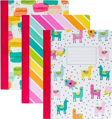 Pukka Pad, Carpe Diem Composition Notebooks - 48 Pack of Journals Featuring 140 Pages of College Ruled 80GSM Paper with Sturdy Cover Stock - 9.75 x 7.5in - Color Wash by PukkaPad